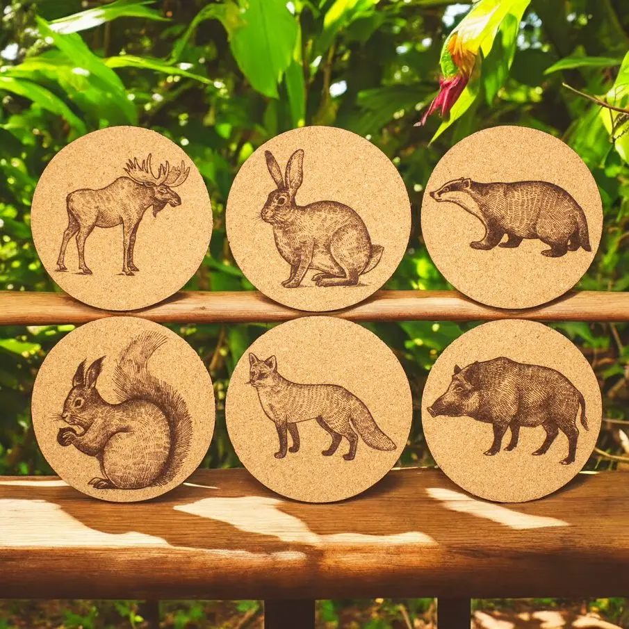 [EvGe-La-211] Waldtier Edition Korkuntersetzer – Ø10cm